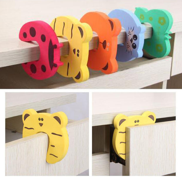 Child Safety Protection Baby Safety Cute Animal Security Card Door Stopper - Cuddly Kid Official